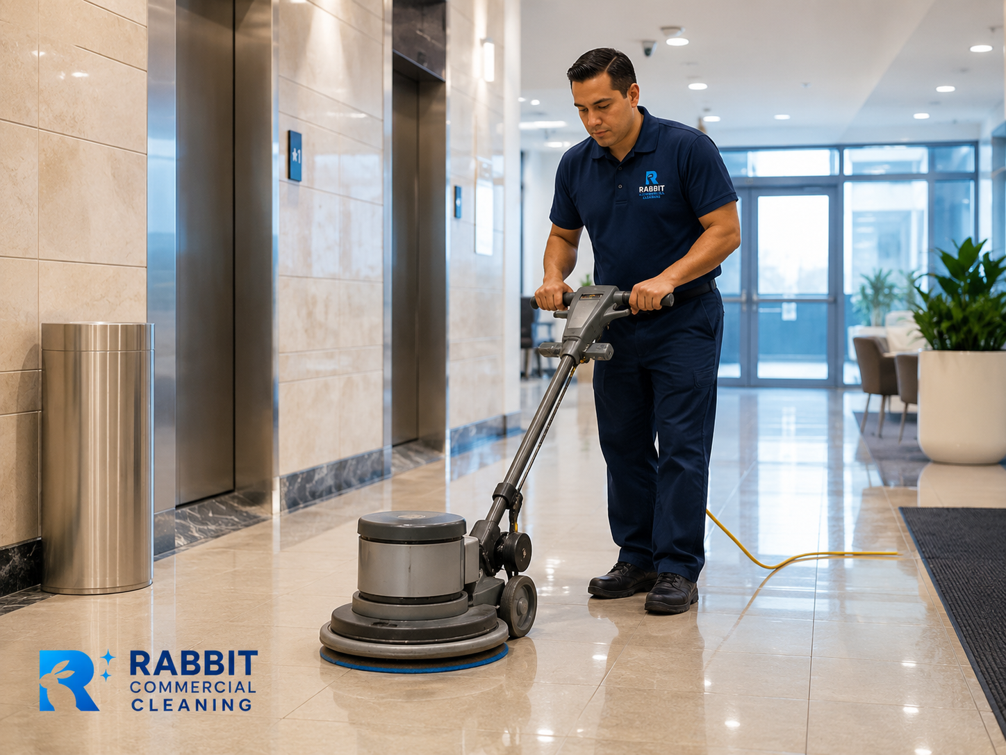 Rabbit Commercial Cleaning discussing service plans for commercial facilities